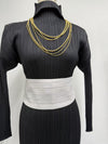 GUCCI Sash Belt with Web and GG Pattern, 100% Silk, Gray, Tag Included, Excellent Condition, Size M, Other Apparel