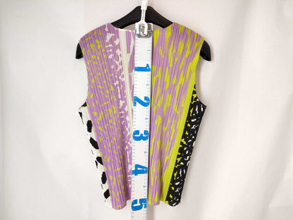 PLEATS PLEASE Issey Miyake all-over print sleeveless top PP83-JK631 Multicolor Top