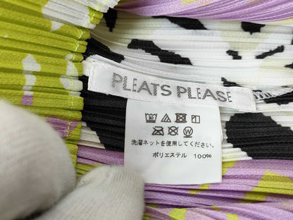 PLEATS PLEASE Issey Miyake all-over print sleeveless top PP83-JK631 Multicolor Top