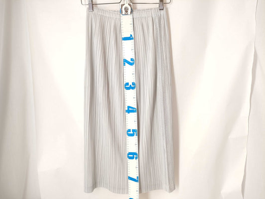 PLEATS PLEASE Issey Miyake Side Mesh Panel Skirt PP33-JG533 Gray Skirt