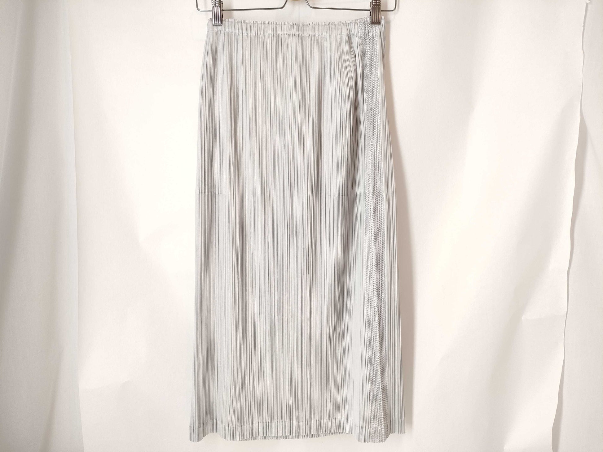 PLEATS PLEASE Issey Miyake Side Mesh Panel Skirt PP33-JG533 Gray Skirt