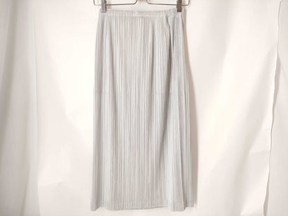 PLEATS PLEASE Issey Miyake Side Mesh Panel Skirt PP33-JG533 Gray Skirt