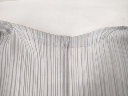 PLEATS PLEASE Issey Miyake front mesh panel cardigan, light gray, PP33-JO531