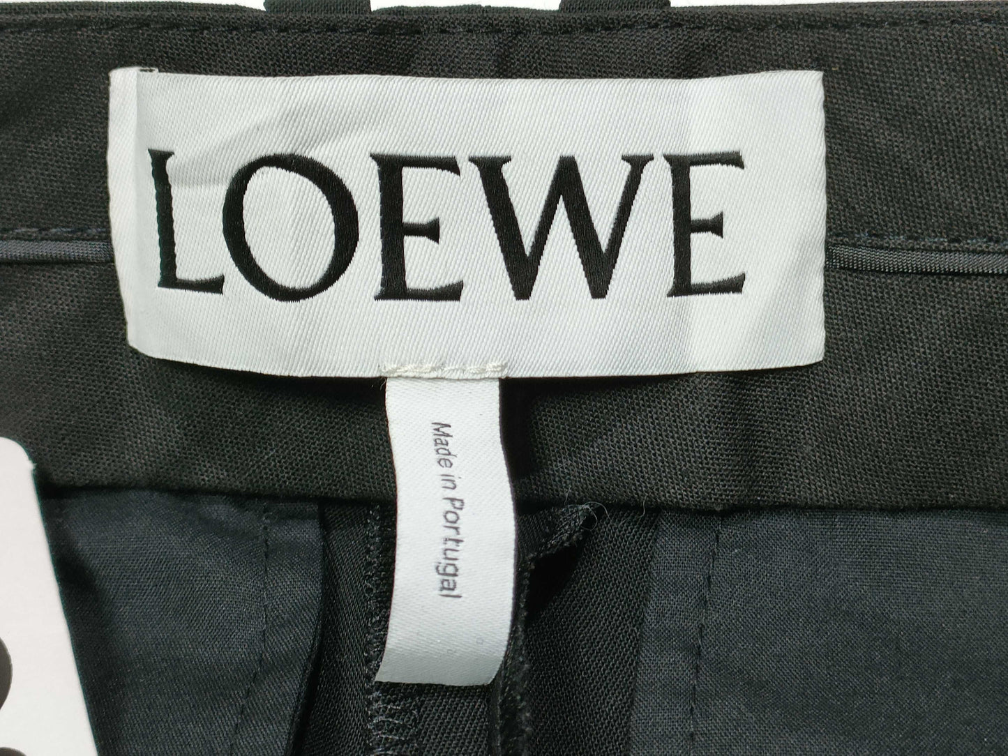 LOEWE Slim Cropped Pants Slacks D2172170UN Black Pants
