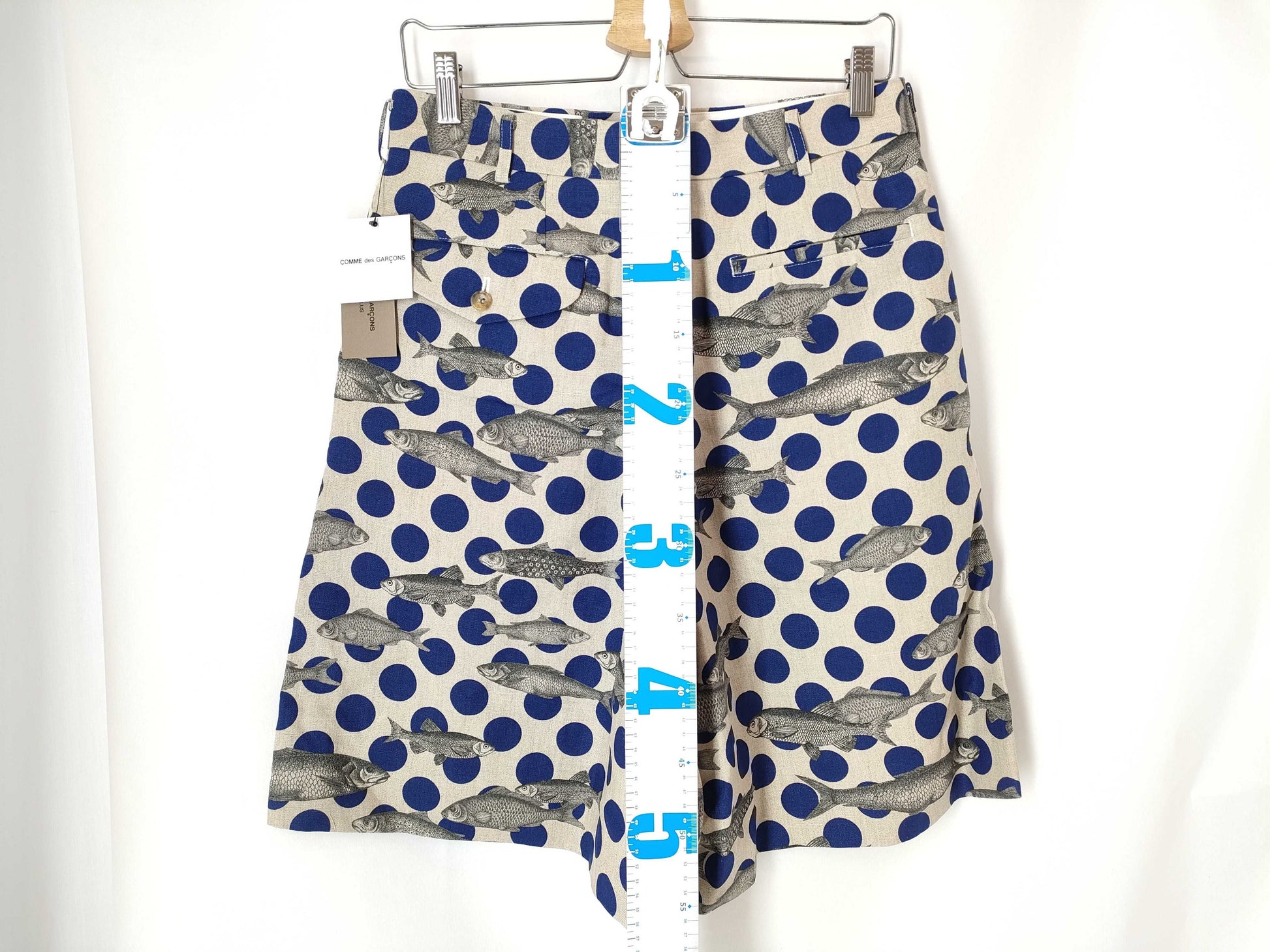 COMME des GARÇONS Comme des Garçons Homme Plus AD2016 Dot and Fish Print Shorts PS-P048 Beige XS Pants