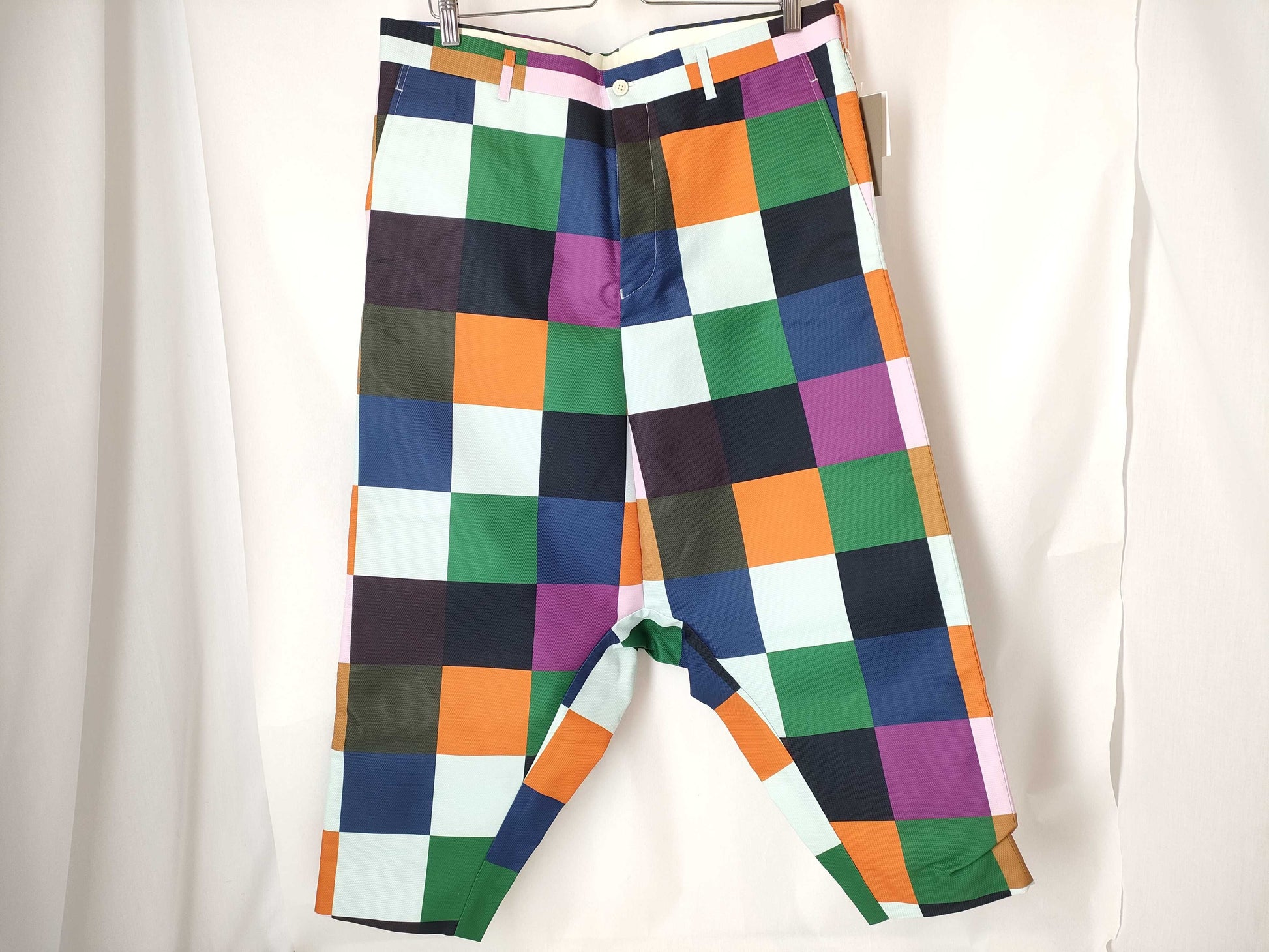 COMME des GARÇONS Comme des Garçons Homme Plus AD2022 Block Check Sarouel Pants PK-P049 Multicolor Small