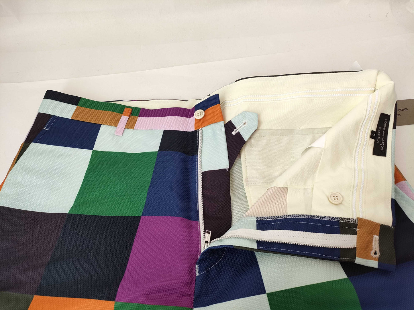 COMME des GARÇONS Comme des Garçons Homme Plus AD2022 Block Check Sarouel Pants PK-P049 Multicolor Small