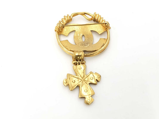CHANEL 94P Coco Mark Gold Brooch