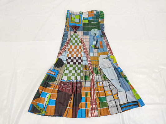 PLEATS PLEASE Gradient Pleated Long Skirt PP14-JK145 All-Over Print Multicolor 3 Skirt