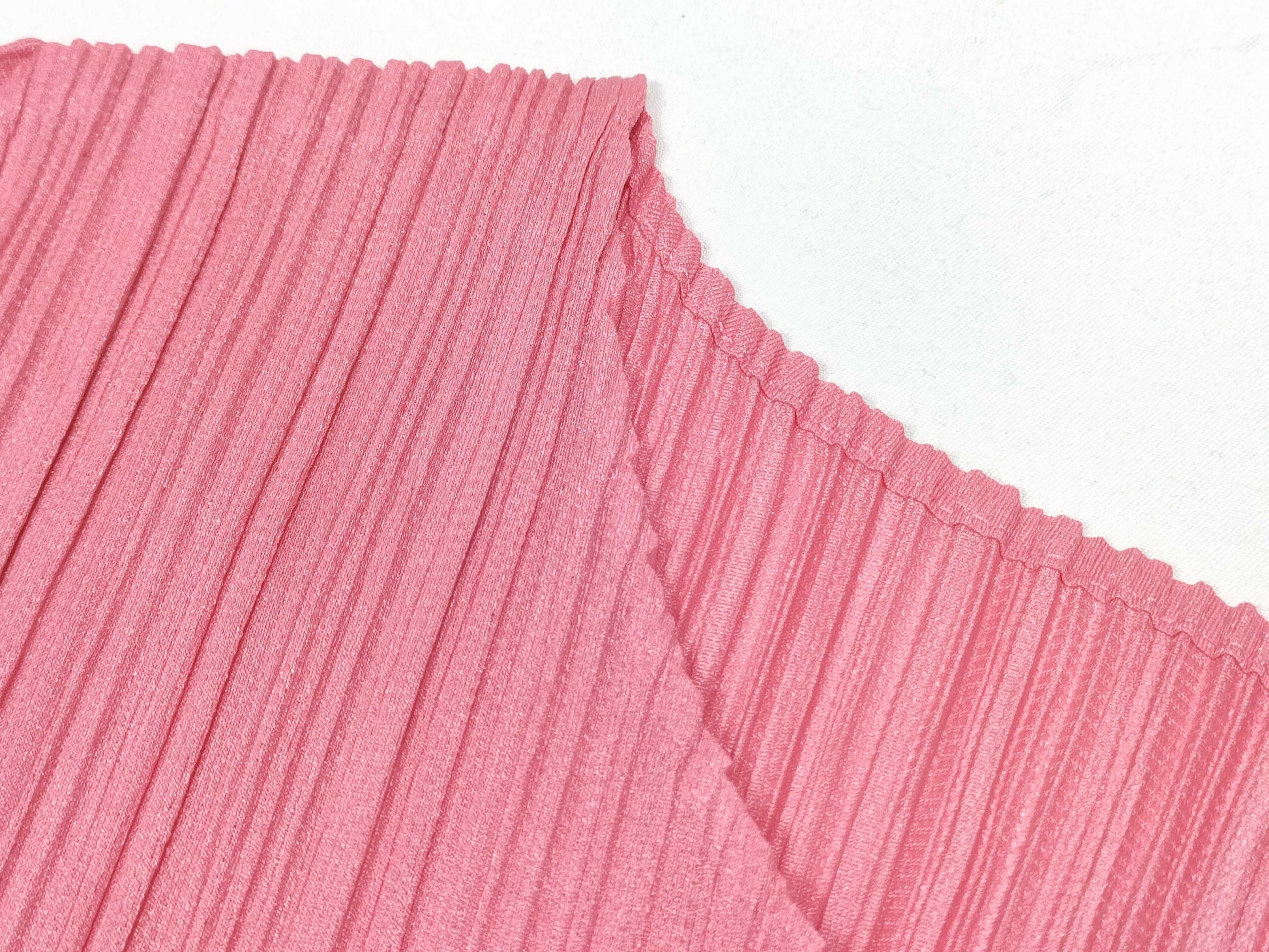 PLEATS PLEASE Issey Miyake Monstera Tropical Flower Fringe Top PP91-JK572 Pink Multicolor Top