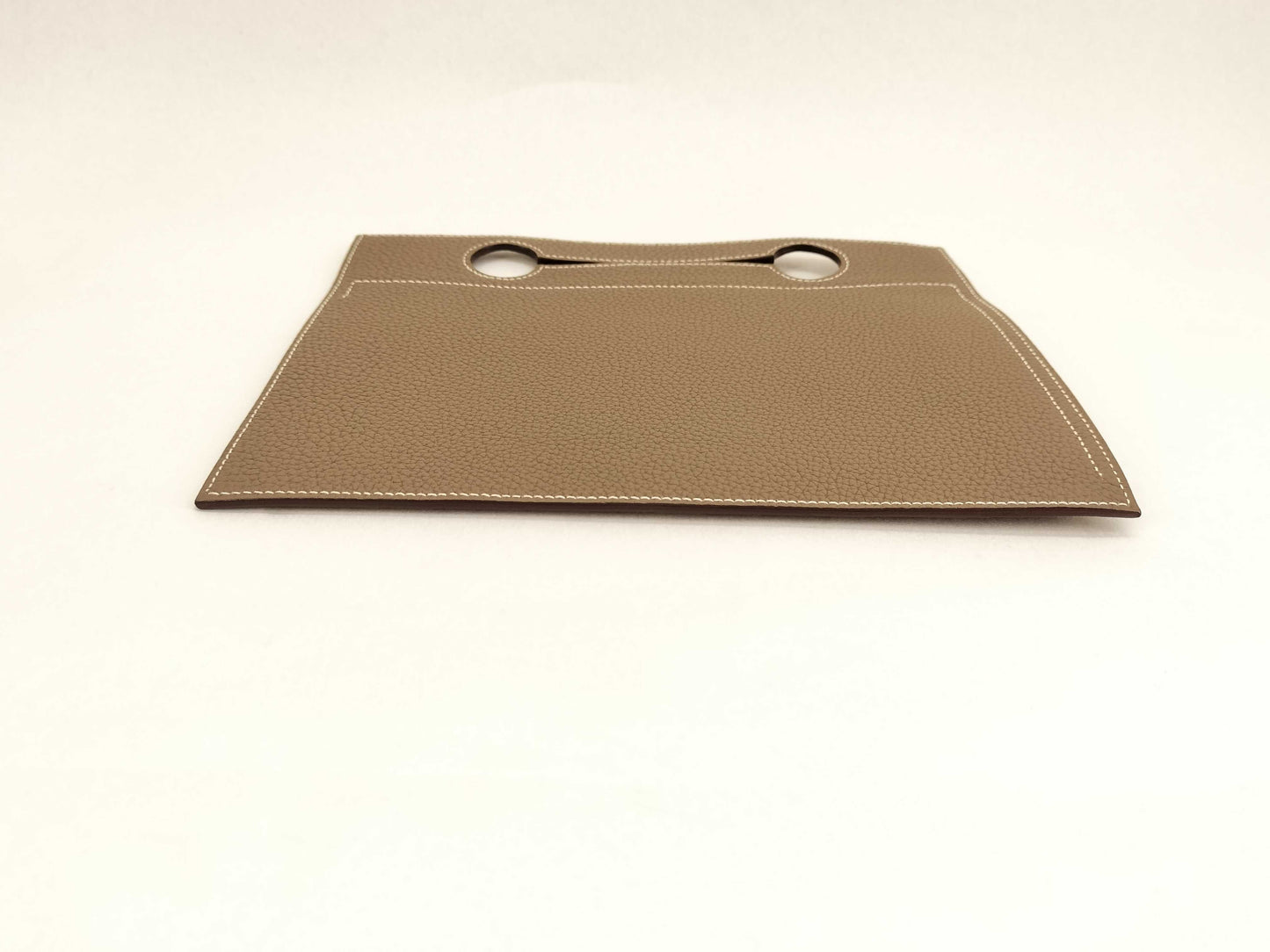 HERMES U-stamped Togo Bag Pocket Pouch Etoupe Pouch