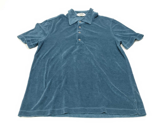 HERMES Short Sleeve Pile Top Pile Polo Shirt Tops
