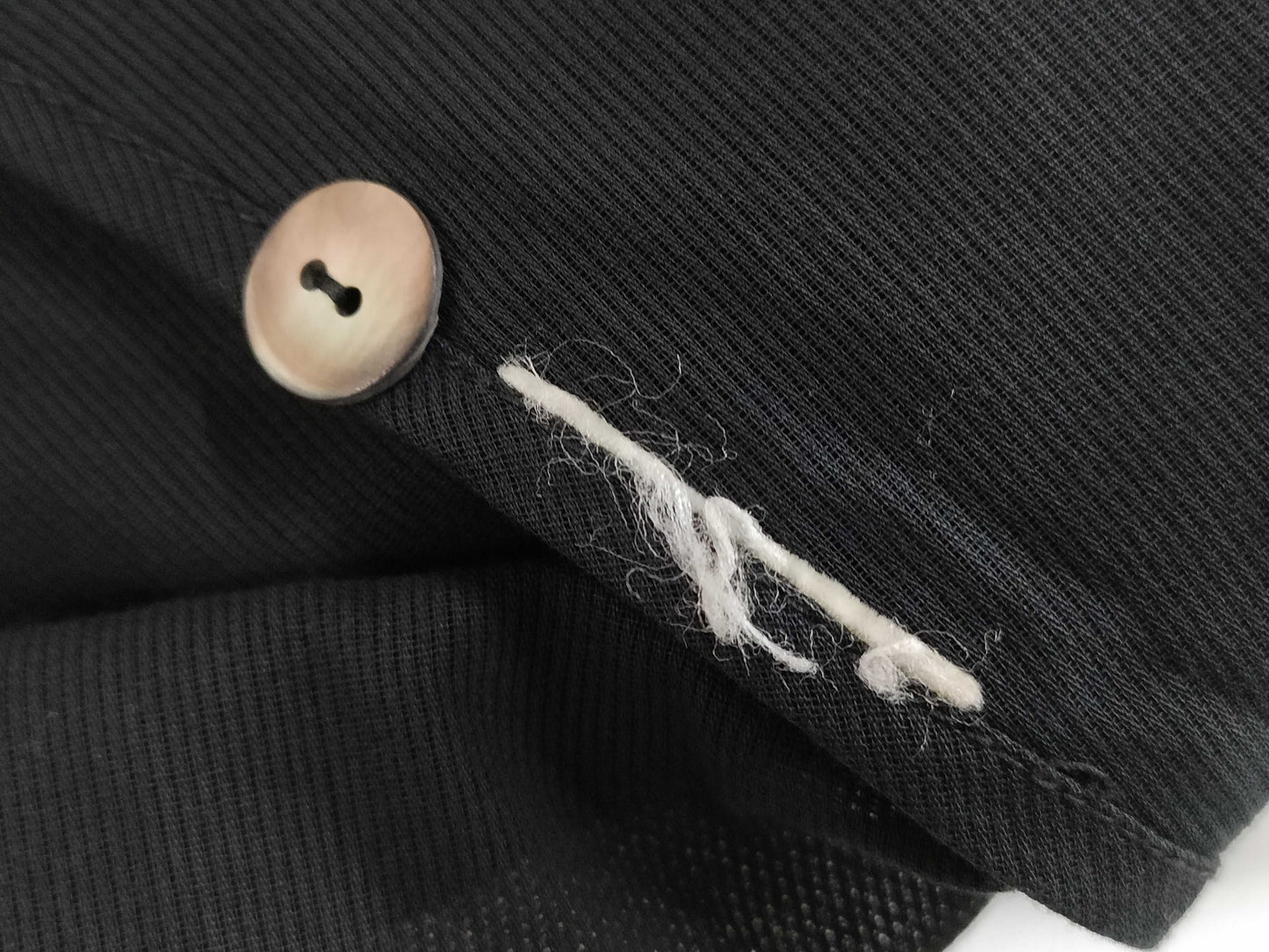 ISSEY MIYAKE Shirt Jacket with Brush Tag and Modified Collar, Black