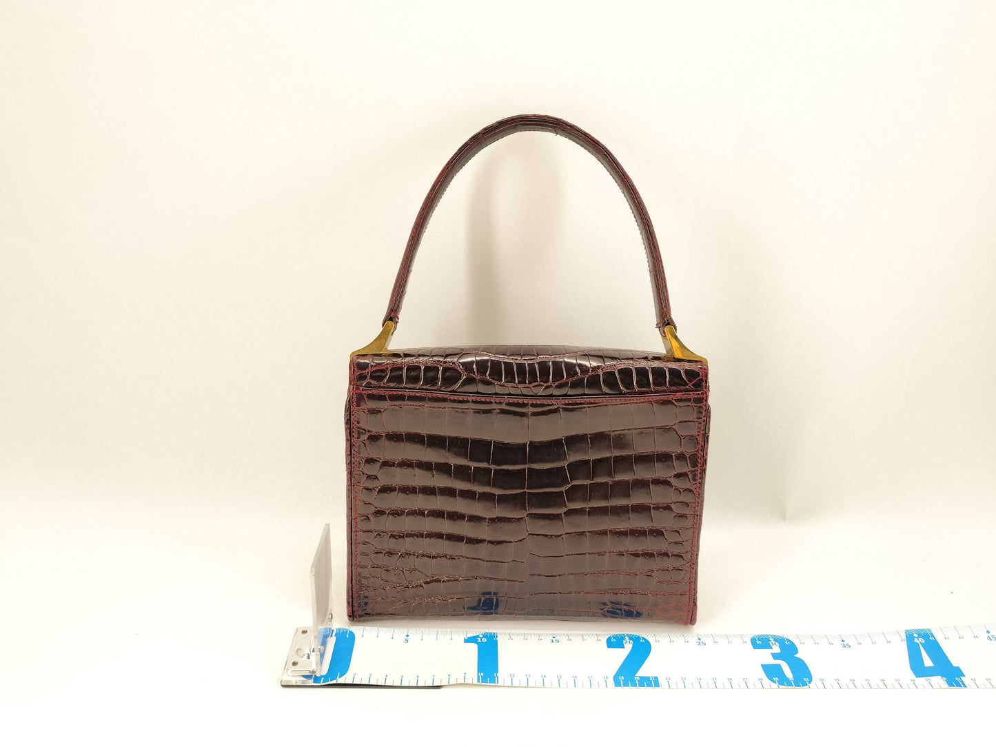 GUCCI Old Gucci Old Gucci Crocodile Handbag One Red Handbag