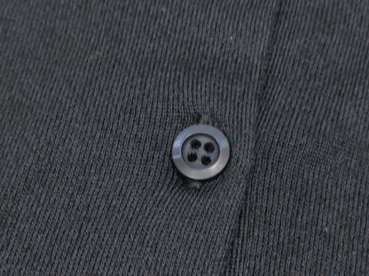 PRADA 24 Silk and Cotton Knit Polo Shirt with Detachable Collar, DNA02S, Navy and White, Size 46, Tops