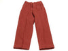 COMME des GARÇONS Homme Plus Men's AD1999 99AW Souvenir Kitsch Hermès Period Dyed Cotton Pants in Terracotta, Red, and Brown