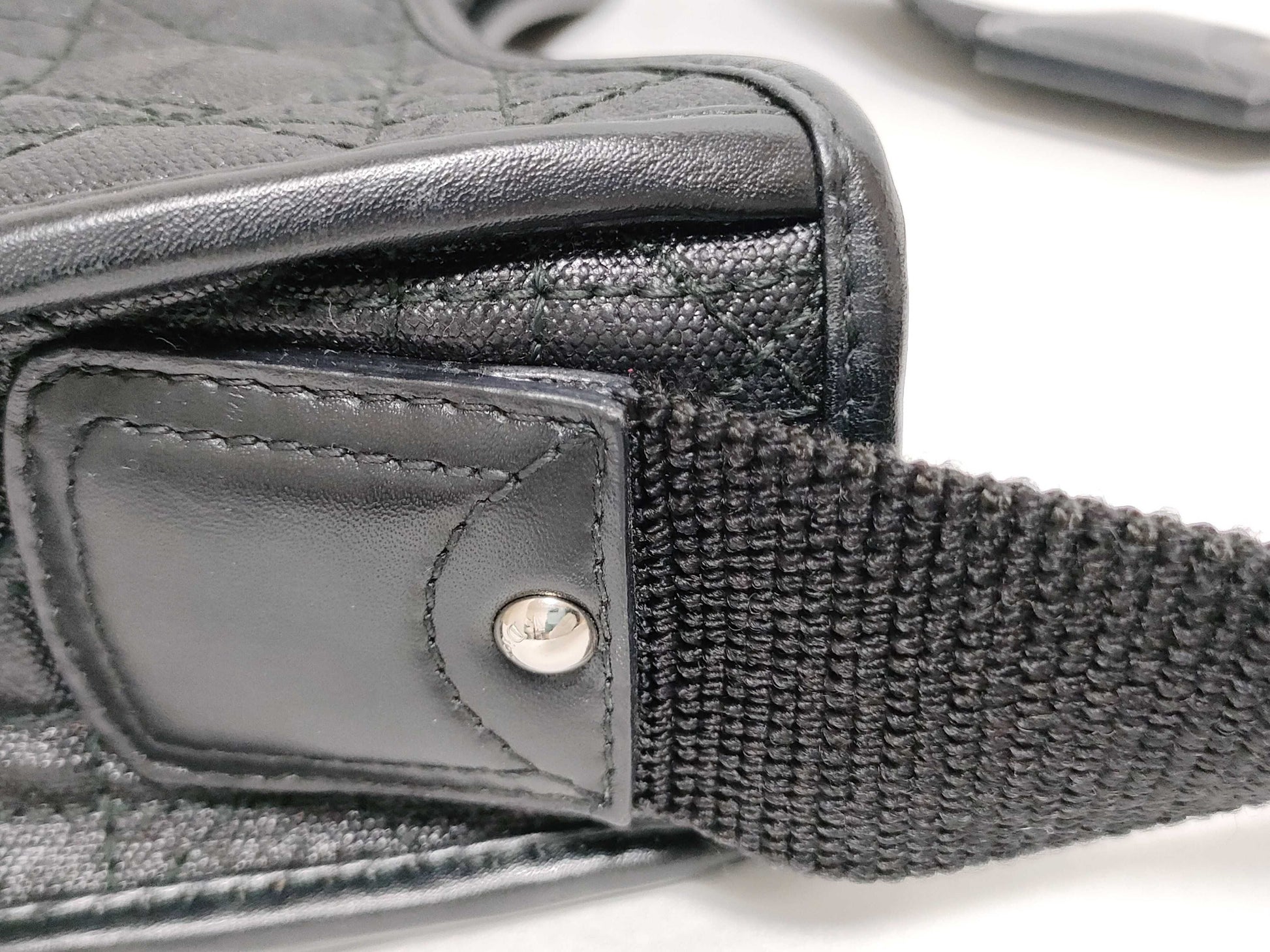 Dior Lady Dior Cannage Shoulder Bag in Black