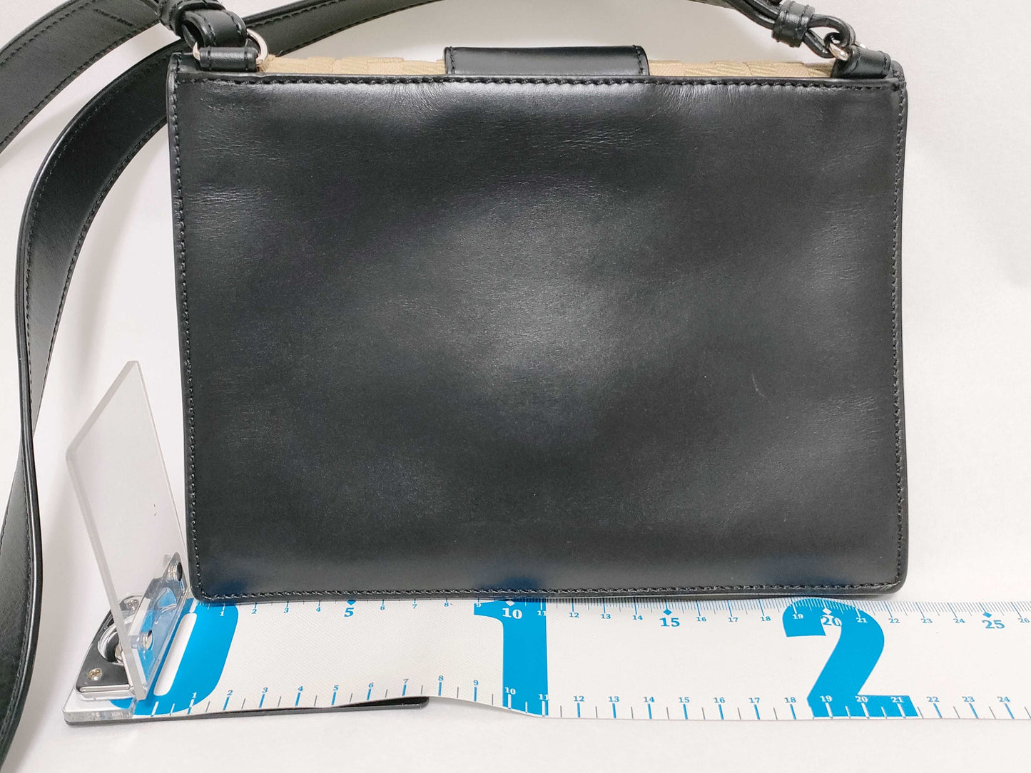 FENDI Zucca Flat Baguette Medium Shoulder Bag in Black