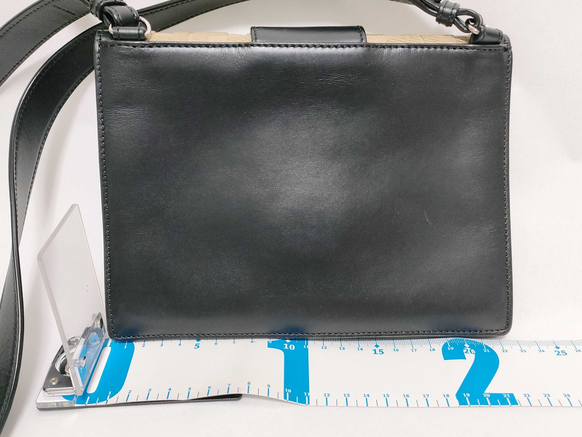 FENDI Zucca Flat Baguette Medium Shoulder Bag in Black