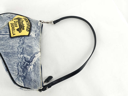 Dior Dior Saddle Bag Denim Transfer Shoulder Bag