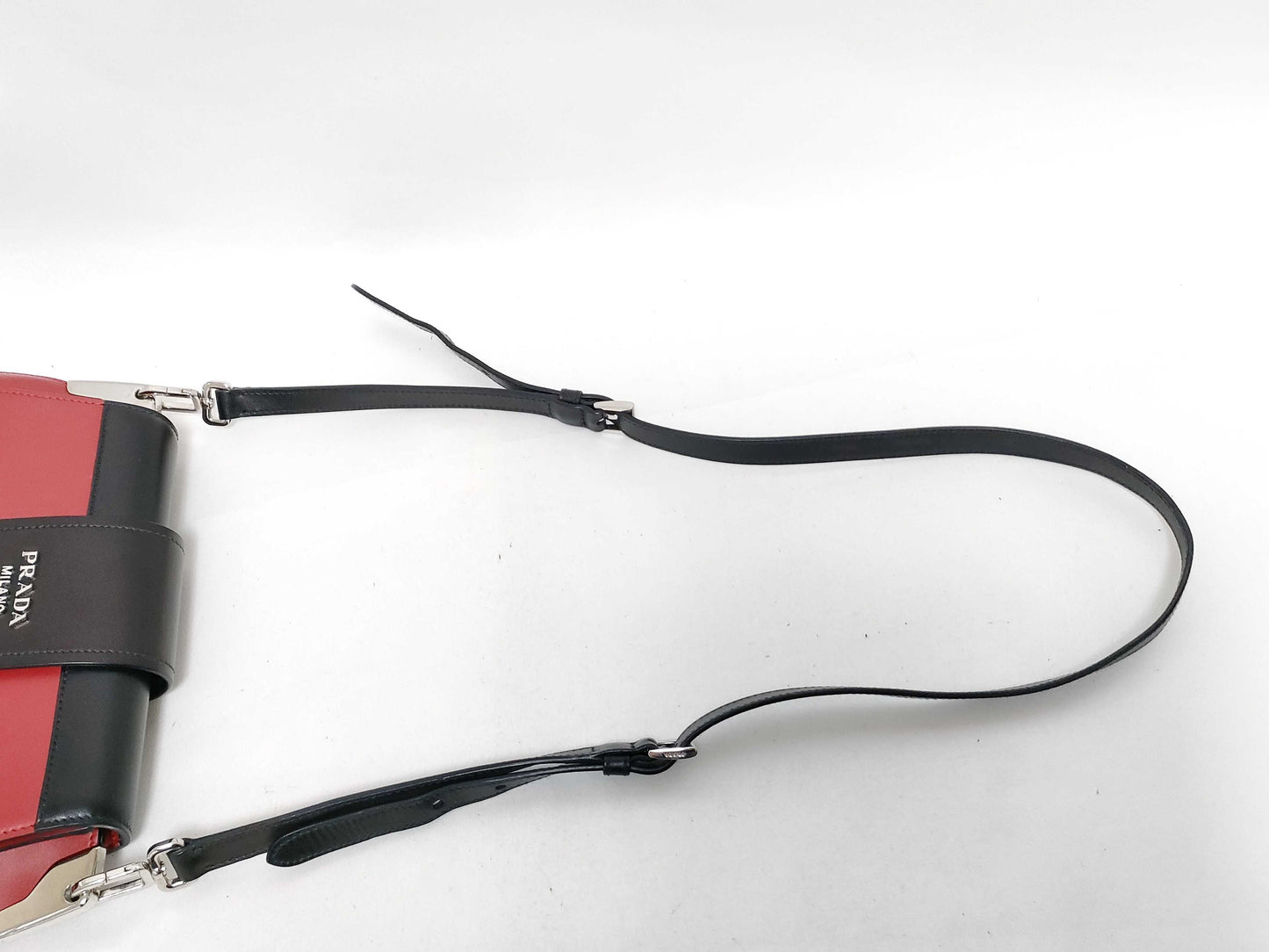 PRADA Prada Sydney 2-way Shoulder Bag in Red and Black