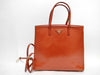PRADA Prada Triangle Plate Enamel Saffiano 2-Way Handbag