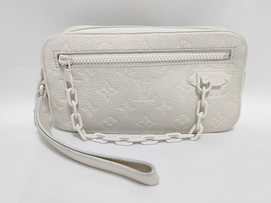 LOUIS VUITTON Monogram Empreinte Pochette Volga in Taurillon Leather M53551 Clutch Bag/Second Bag