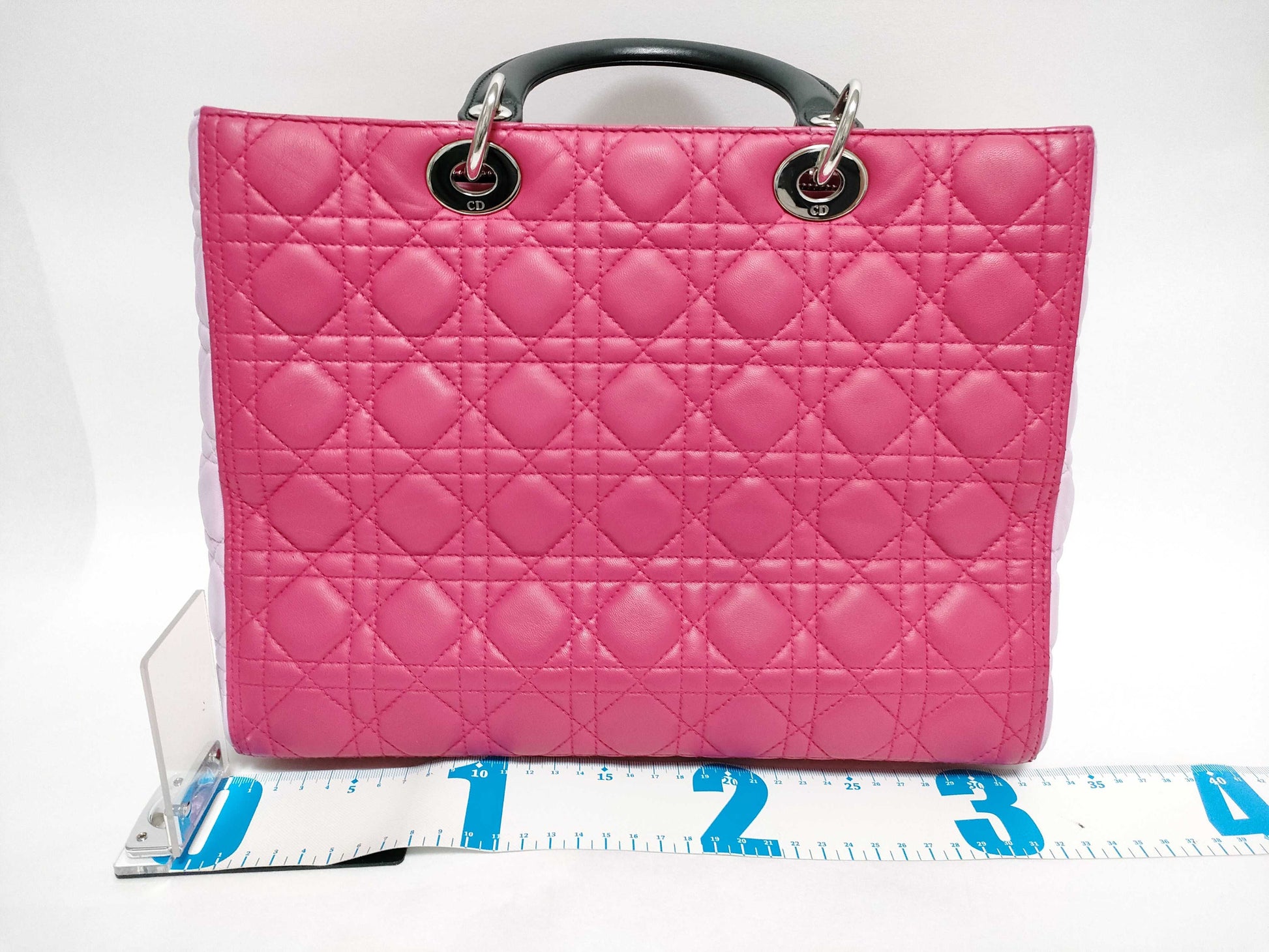 Dior Lady Dior Large Lamb Handbag Pink Two-Tone Handbag