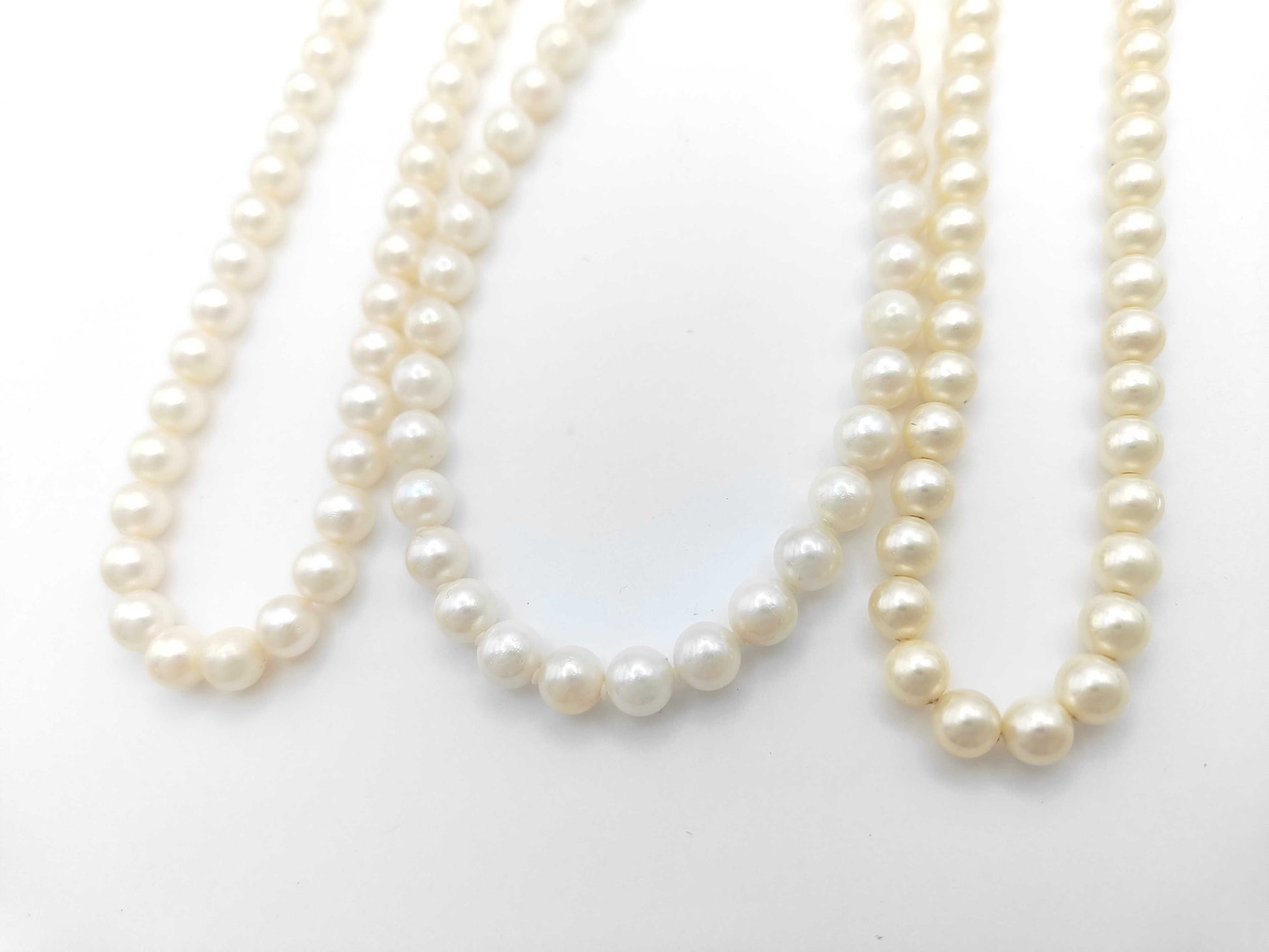 3-Piece Pearl Necklace Set 927g Sterling Silver 