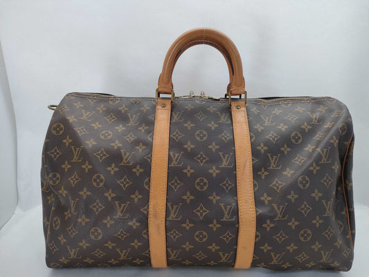 LOUIS VUITTON Monogram Keepall Bandouliere 50 M41416 FH8912 Boston Bag