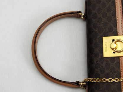 CELINE Macadam Blason Triomphe Pattern Logo Ring Hardware Handbag