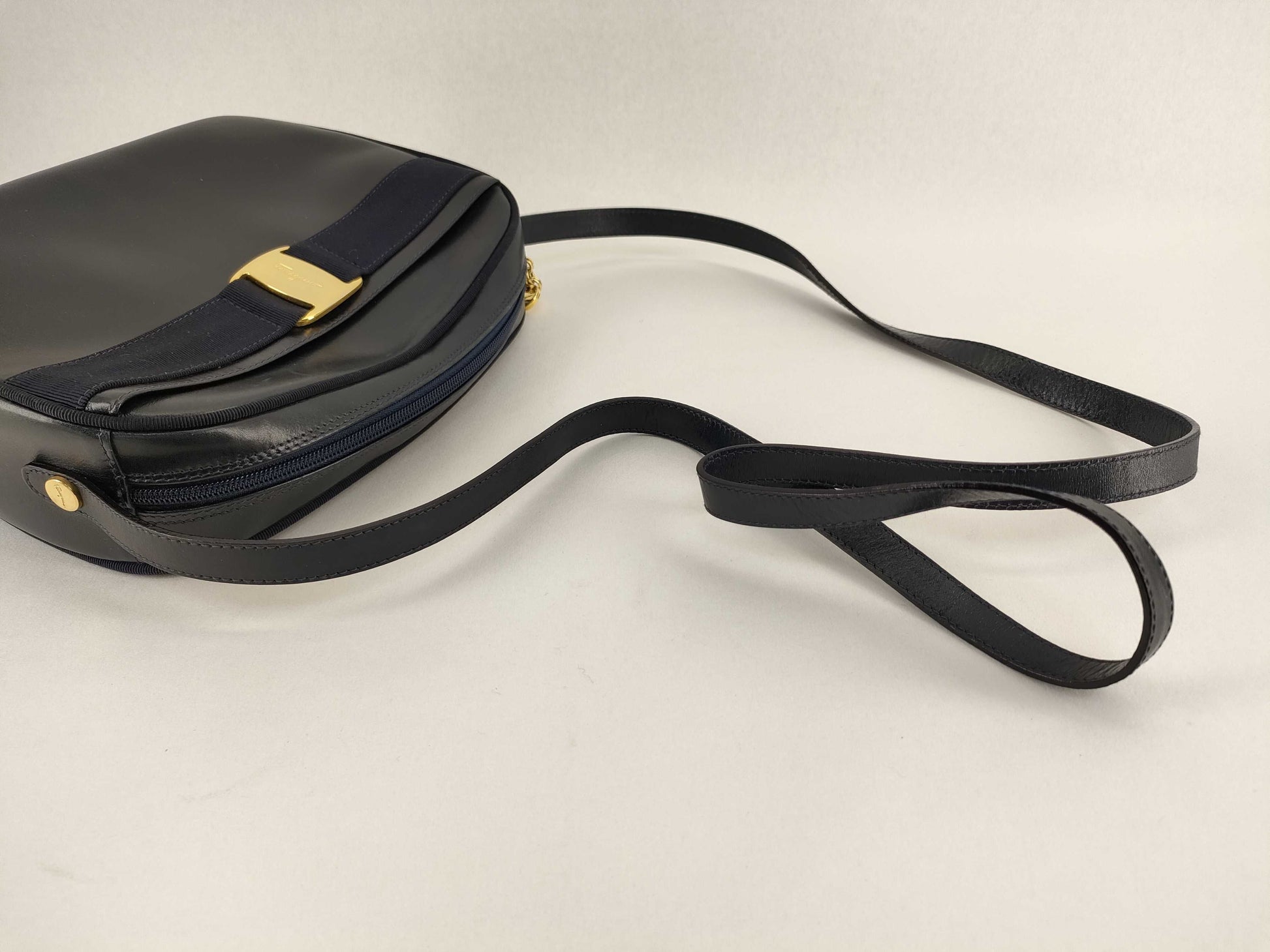 Salvatore Ferragamo Vara Ribbon Shoulder Bag with Hardware