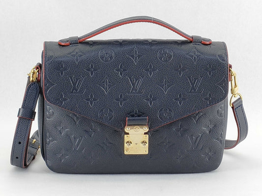 LOUIS VUITTON Monogram Empreinte Louis Vuitton Pochette Metis MM Monogram Empreinte Shoulder Bag