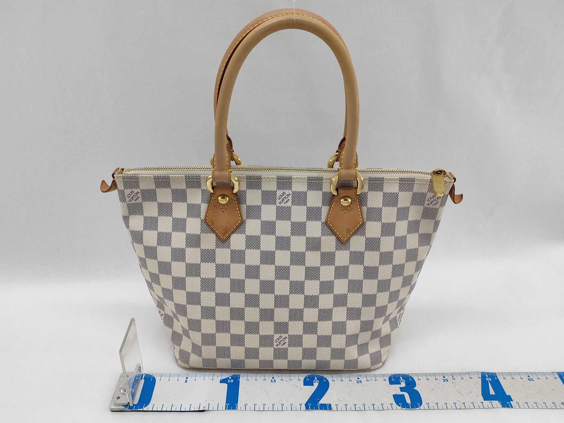 LOUIS VUITTON Damier Azur Louis Vuitton Saleya PM Damier Azur Tote Bag