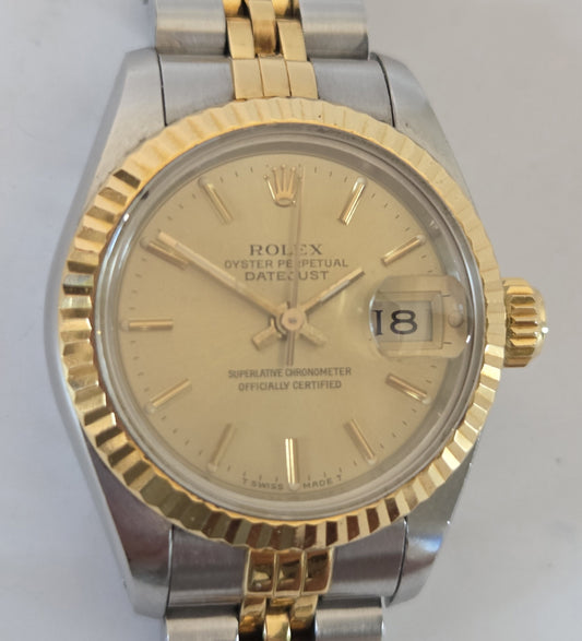 ROLEX 69173 9567886 Champagne Dial Jubilee Bracelet Women's Watch