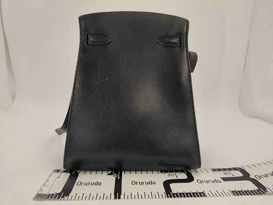 HERMES Kelly Sport MM XX Box Calf Black GP Shoulder Bag