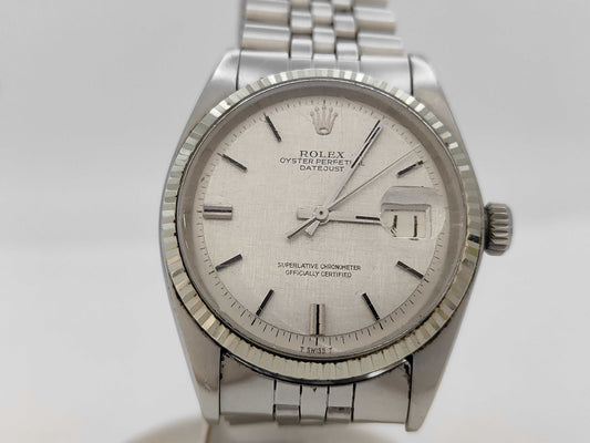 ROLEX 1601 3220218 Silver Mosaic Dial Jubilee Bracelet Boys' Watch