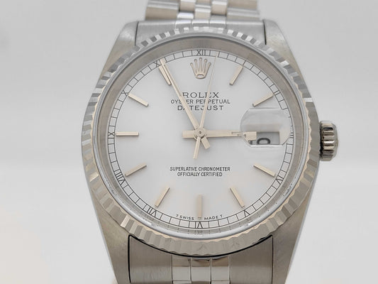 ROLEX 16234 X408939 White Dial Jubilee Bracelet Boys' Watch