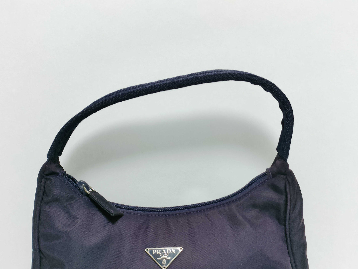 PRADA Nylon PRADA Purple Accessory Pouch One-Shoulder Bag with Triangle Logo PRADA Shoulder Bag