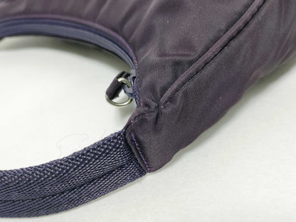 PRADA Nylon PRADA Purple Accessory Pouch One-Shoulder Bag with Triangle Logo PRADA Shoulder Bag