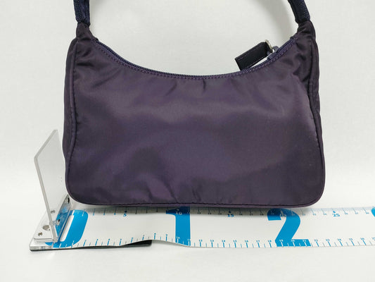 PRADA Nylon PRADA Purple Accessory Pouch One-Shoulder Bag with Triangle Logo PRADA Shoulder Bag