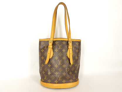 LOUIS VUITTON Monogram Petit Bucket Tote Bag Z8252