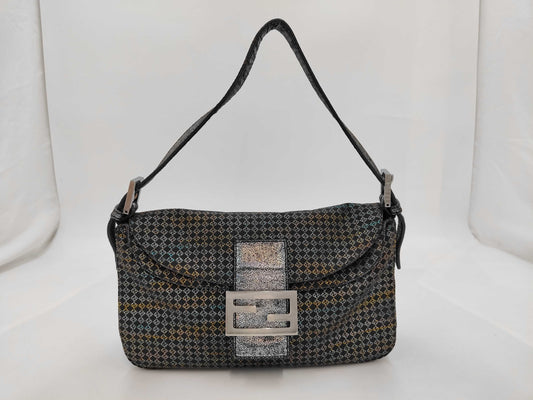 FENDI Mamma Bucket Lamé Shoulder Bag