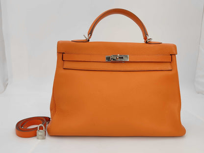 HERMES Jewelry Hermes Kelly 32 □G Stamp 2003 Strap Key Cadena Crochet Handbag