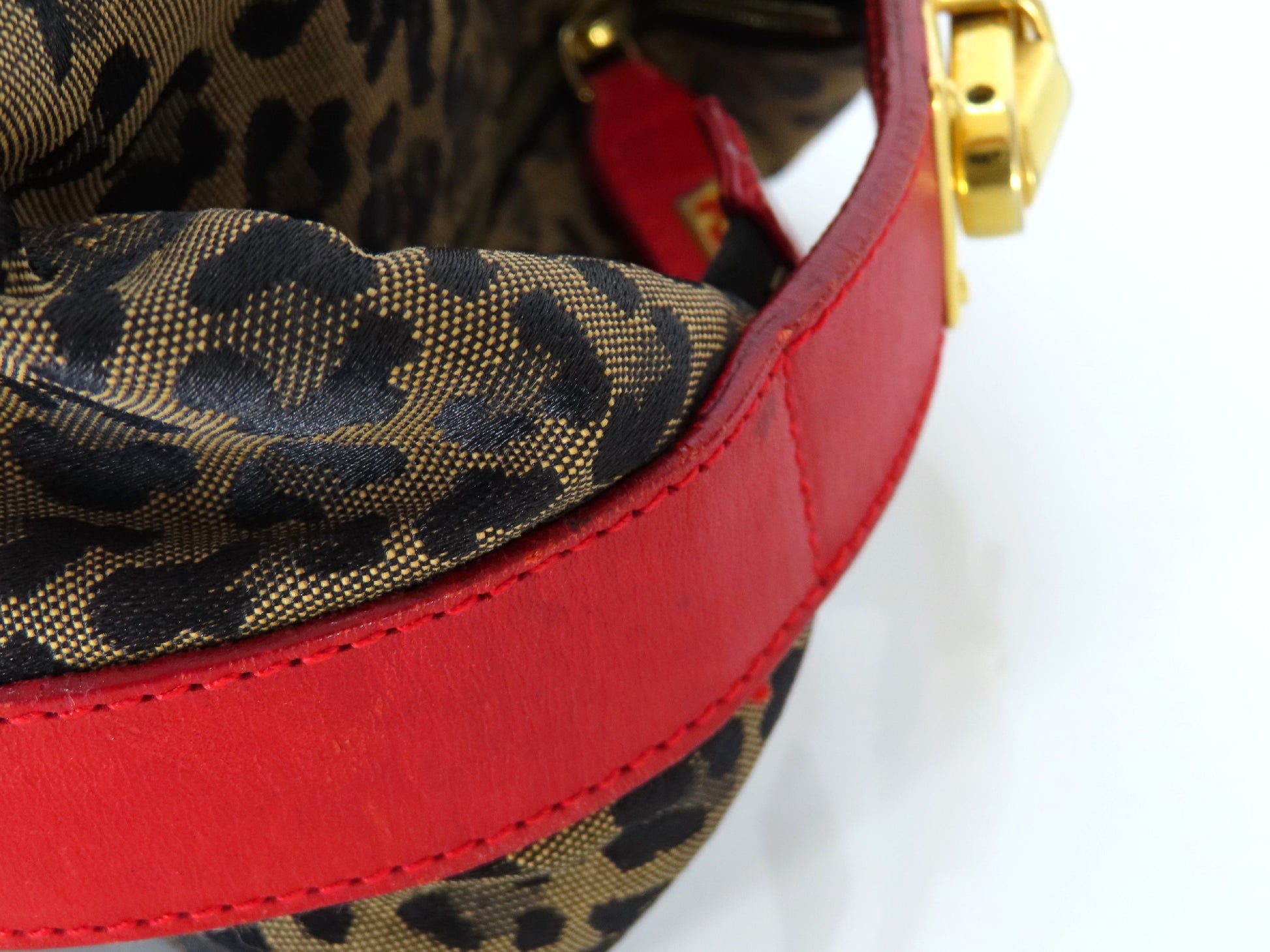 FENDI Leopard Print Mini Vanity Pouch