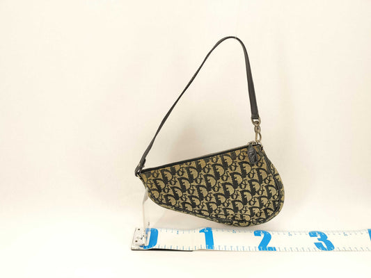 Dior Trotter Canvas and Leather Trotter Shoulder Bag 