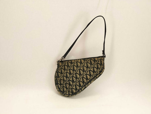 Dior Trotter Canvas and Leather Trotter Shoulder Bag 
