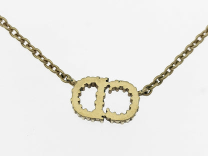 Dior logo rhinestone necklace