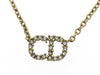 Dior logo rhinestone necklace