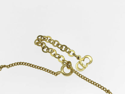 Dior Circle Logo Leaf Necklace